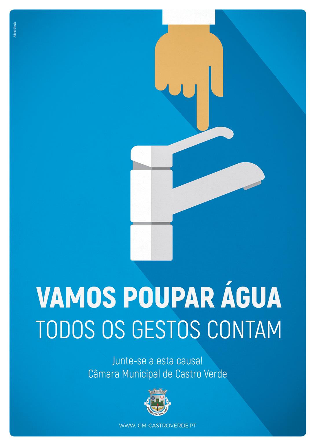 'Vamos Poupar Água.Todos os Gestos Contam!': Câmara de Castro Verde lança campanha pública