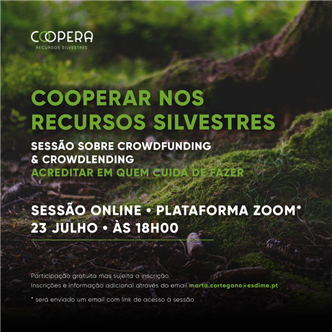 Sessão on-line CROWDFUNDING E CROWDLENDING no âmbito do projeto COOPERA_RS