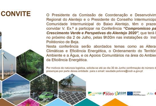 Conferência “Compromisso para o Crescimento Verde e Perspetivas do Alentejo 2020”